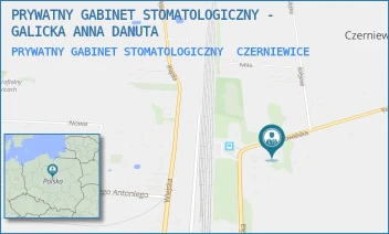 PRYWATNY GABINET STOMATOLOGICZNY - PRYWATNY GABINET STOMATOLOGICZNY - GALICKA ANNA DANUTA - KOWALSKA 8,  CZERNIEWICE