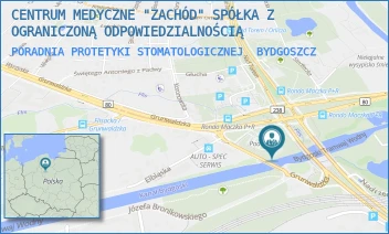 PORADNIA PROTETYKI STOMATOLOGICZNEJ - CENTRUM MEDYCZNE "ZACHÓD" SPÓŁKA Z OGRANICZONĄ ODPOWIEDZIALNOŚCIĄ - GRUNWALDZKA 138,  BYDGOSZCZ