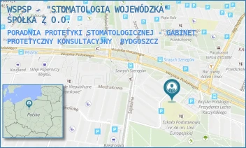 PORADNIA PROTETYKI STOMATOLOGICZNEJ - GABINET PROTETYCZNY KONSULTACYJNY - WSPSP - "STOMATOLOGIA WOJEWÓDZKA" SPÓŁKA Z O.O. - ZDROWOTNA 6,  BYDGOSZCZ