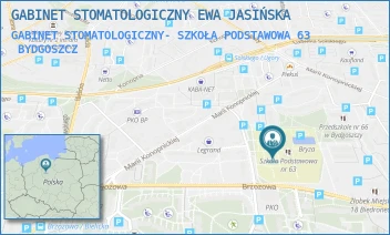 GABINET STOMATOLOGICZNY- SZKOŁA PODSTAWOWA 63 - GABINET STOMATOLOGICZNY EWA JASIŃSKA - GOSZCZYŃSKIEGO 3,  BYDGOSZCZ