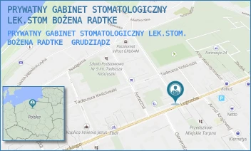 PRYWATNY GABINET STOMATOLOGICZNY LEK.STOM. BOŻENA RADTKE - PRYWATNY GABINET STOMATOLOGICZNY LEK.STOM BOŻENA RADTKE - SŁOWACKIEGO 2/3,  GRUDZIĄDZ
