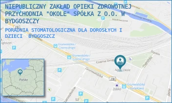 PORADNIA STOMATOLOGICZNA DLA DOROSŁYCH I DZIECI - NIEPUBLICZNY ZAKŁAD OPIEKI ZDROWOTNEJ PRZYCHODNIA "OKOLE" SPÓŁKA Z O.O. W BYDGOSZCZY - PLAC CHEŁMIŃSKI 5,  BYDGOSZCZ