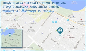 PORADNIA UL. PIASTOWSKA 23 - INDYWIDUALNA SPECJALISTYCZNA PRAKTYKA STOMATOLOGICZNA ANNA JULIA GŁODEK - PIASTOWSKA 23, TUCHOLA