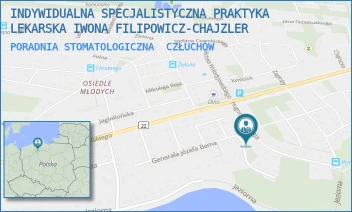 PORADNIA STOMATOLOGICZNA - INDYWIDUALNA SPECJALISTYCZNA PRAKTYKA LEKARSKA IWONA FILIPOWICZ-CHAJZLER - KOŁŁĄTAJA  14,  CZŁUCHÓW