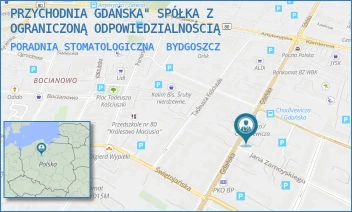 PORADNIA STOMATOLOGICZNA - PRZYCHODNIA GDAŃSKA" SPÓŁKA Z OGRANICZONĄ ODPOWIEDZIALNOŚCIĄ - GDAŃSKA 88-90,  BYDGOSZCZ