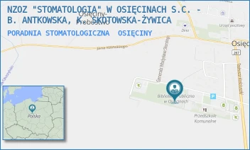 PORADNIA STOMATOLOGICZNA - NZOZ "STOMATOLOGIA" W OSIĘCINACH S.C. - B. ANTKOWSKA, K. SKOTOWSKA-ŻYWICA - TRAUGUTTA 7,  OSIĘCINY