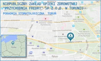 PORADNIA STOMATOLOGICZNA - NIEPUBLICZNY ZAKŁAD OPIEKI ZDROWOTNEJ "PRZYCHODNIA FREDRY" SP Z O.O. W TORUNIU - FREDRY 2/4,  TORUŃ