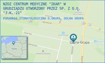 PORADNIA STOMATOLOGICZNA D.GRUPA - NZOZ CENTRUM MEDYCZNE "IKAR" W GRUDZIĄDZU UTWORZONY PRZEZ SP. Z O.O. "J.K.-21" - AKACJOWA 1,  DOLNA GRUPA