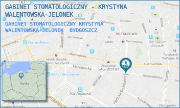 GABINET STOMATOLOGICZNY KRYSTYNA WALENTOWSKA-JELONEK - GABINET STOMATOLOGICZNY - KRYSTYNA WALENTOWSKA-JELONEK - SIENKIEWICZA 40/4,  BYDGOSZCZ