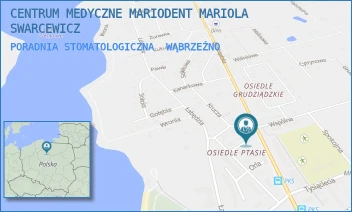 PORADNIA STOMATOLOGICZNA - CENTRUM MEDYCZNE MARIODENT MARIOLA SWARCEWICZ - GRUDZIĄDZKA 25B,  WĄBRZEŹNO
