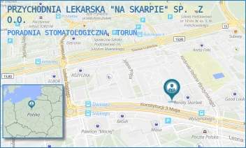 PORADNIA STOMATOLOGICZNA - PRZYCHODNIA LEKARSKA "NA SKARPIE" SP.  Z O.O. - KONSTYTUCJI 3 MAJA 19,  TORUŃ