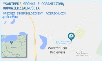 GABINET STOMATOLOGICZNY - "SANIMED" SPÓŁKA Z OGRANICZONĄ ODPOWIEDZIALNOŚCIĄ - WIERZCHUCIN KRÓLEWSKI 109,  WIERZCHUCIN KRÓLEWSKI