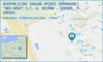 PORADNIA STOMATOLOGICZNA - NIEPUBLICZNY ZAKŁAD OPIEKI ZDROWOTNEJ "NEO-DENT" S.C. A. NEJMAN - GÓRSKA, P. GÓRSKI - LIPOWA 14,  TURKA