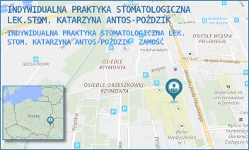 INDYWIDUALNA PRAKTYKA STOMATOLOGICZNA LEK. STOM. KATARZYNA ANTOS-POŹDZIK - INDYWIDUALNA PRAKTYKA STOMATOLOGICZNA   LEK.STOM. KATARZYNA ANTOS-POŹDZIK - PIŁSUDSKIEGO 65B,  ZAMOŚĆ