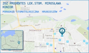 PORADNIA STOMATOLOGICZNA - ZOZ PRODENTES LEK.STOM. MIROSŁAWA KONIOR - PLAC STASZICA 10,  HRUBIESZÓW