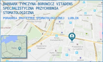 PORADNIA PROTETYKI STOMATOLOGICZNEJ - BARBARA TYMCZYNA-BOROWICZ VITADENS SPECJALISTYCZNA PRZYCHODNIA STOMATOLOGICZNA - RACŁAWICKIE 44A./U1,  LUBLIN