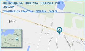 INDYWIDUALNA PRAKTYKA LEKARSKA - INDYWIDUALNA PRAKTYKA LEKARSKA PIOTR LEWCZUK - ZAMOYSKIEGO 15,  JABŁOŃ