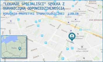 PORADNIA PROTETYKI STOMATOLOGICZNEJ - "LEKARZE SPECJALIŚCI" SPÓŁKA Z OGRANICZONĄ ODPOWIEDZIALNOŚCIĄ - TOPOLOWA 7,  LUBLIN