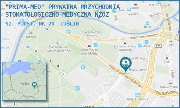SZ. PODST. NR 20 - "PRIMA-MED" PRYWATNA PRZYCHODNIA STOMATOLOGICZNO-MEDYCZNA NZOZ - PIŁSUDSKIEGO 26,  LUBLIN