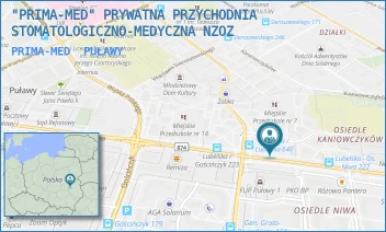 PRIMA-MED - "PRIMA-MED" PRYWATNA PRZYCHODNIA STOMATOLOGICZNO-MEDYCZNA NZOZ - LUBELSKA 25,  PUŁAWY