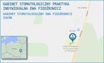 GABINET STOMATOLOGICZNY EWA FIEDŹKOWICZ - GABINET STOMATOLOGICZNY PRAKTYKA INDYWIDUALNA EWA FIEDŹKOWICZ - MICHALÓW, UL. OSIEDLOWA 11/1,  SUŁÓW