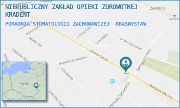 PORADNIA STOMATOLOGII ZACHOWAWCZEJ - NIEPUBLICZNY ZAKŁAD OPIEKI ZDROWOTNEJ KRADENT - OKRZEI 98A,  KRASNYSTAW