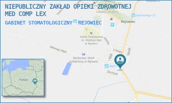 GABINET STOMATOLOGICZNY - NIEPUBLICZNY ZAKŁAD OPIEKI ZDROWOTNEJ MED COMP LEX - KOŚCIUSZKI 111,  REJOWIEC