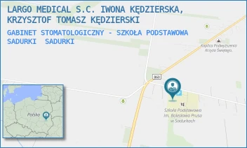 GABINET STOMATOLOGICZNY - SZKOŁA PODSTAWOWA SADURKI - LARGO MEDICAL S.C. IWONA KĘDZIERSKA, KRZYSZTOF TOMASZ KĘDZIERSKI - 106,  SADURKI