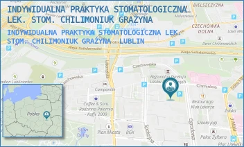 INDYWIDUALNA PRAKTYKA STOMATOLOGICZNA LEK. STOM. CHILIMONIUK GRAŻYNA - INDYWIDUALNA PRAKTYKA STOMATOLOGICZNA LEK. STOM. CHILIMONIUK GRAŻYNA - OGRODOWA 16,  LUBLIN