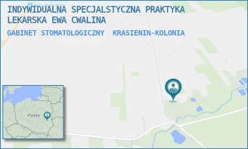 GABINET STOMATOLOGICZNY - INDYWIDUALNA SPECJALSTYCZNA PRAKTYKA LEKARSKA EWA CWALINA - 33,  KRASIENIN-KOLONIA