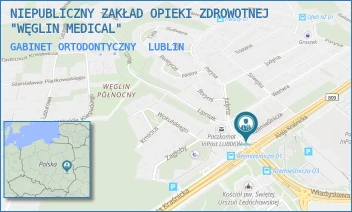 GABINET ORTODONTYCZNY - NIEPUBLICZNY ZAKŁAD OPIEKI ZDROWOTNEJ "WĘGLIN MEDICAL" - RZEMIEŚLNICZA 1,  LUBLIN