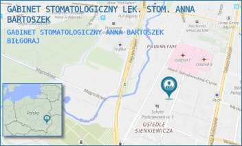 GABINET STOMATOLOGICZNY ANNA BARTOSZEK - GABINET STOMATOLOGICZNY LEK. STOM. ANNA BARTOSZEK - SIENKIEWICZA 6,  BIŁGORAJ