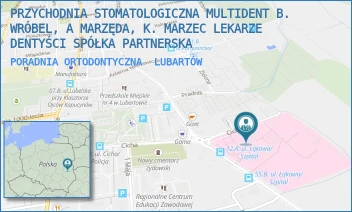 PORADNIA ORTODONTYCZNA - PRZYCHODNIA STOMATOLOGICZNA MULTIDENT B. WRÓBEL, A MARZĘDA, K. MARZEC LEKARZE DENTYŚCI SPÓŁKA PARTNERSKA - CICHA 14,  LUBARTÓW