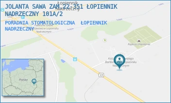PORADNIA STOMATOLOGICZNA - JOLANTA SAWA ZAM.22-351 ŁOPIENNIK NADRZECZNY 101A/2 - ŁOPIENNIK NADRZECZNY 101,  ŁOPIENNIK NADRZECZNY