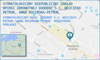 STOMATOLOGICZNY NZOZ  DUODENT S.C. WOJCIECH PETRUK, ANNA ROSIŃSKA-PETRUK - STOMATOLOGICZNY NIEPUBLICZNY ZAKŁAD OPIEKI ZDROWOTNEJ DUODENT S.C. WOJCIECH PETRUK, ANNA ROSIŃSKA-PETRUK - PIŁSUDSKIEGO 9,  MIĘDZYRZEC PODLASKI