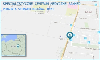 PORADNIA STOMATOLOGICZNA - SPECJALISTYCZNE CENTRUM MEDYCZNE SANMED - JULIUSZA SŁOWACKIEGO 4,  RYKI