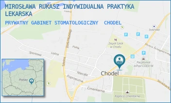 PRYWATNY GABINET STOMATOLOGICZNY - MIROSŁAWA RUKASZ INDYWIDUALNA PRAKTYKA LEKARSKA - PARTYZANTÓW 26,  CHODEL