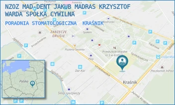 PORADNIA STOMATOLOGICZNA - NZOZ MAD-DENT JAKUB MADRAS KRZYSZTOF WARDA SPÓŁKA CYWILNA - URZĘDOWSKA 10,  KRAŚNIK