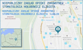 NIEPUBLICZNY ZAKŁAD OPIEKI ZDROWOTNEJ - STOMATOLOGIA HOŁUBOWICZ ELŻBIETA - NIEPUBLICZNY ZAKŁAD OPIEKI ZDROWOTNEJ - STOMATOLOGIA HOŁUBOWICZ ELŻBIETA - NAŁKOWSKICH 114,  LUBLIN