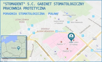 PORADNIA STOMATOLOGICZNA - "STOMADENT" S.C. GABINET STOMATOLOGICZNY PRACOWNIA PROTETYCZNA - MARSZ. JÓZEFA PIŁSUDSKIEGO 74,  PUŁAWY