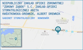 GABINET STOMATOLOGICZNY - NIEPUBLICZNY ZAKŁAD OPIEKI ZDROWOTNEJ "ZDROWY ZĄBEK" S.C. ZAKŁAD OPIEKI STOMATOLOGICZNEJ ANITA KWIATKOWSKA-DREWNIK, ALBERT DREWNIK - 69,  NOWODWÓR