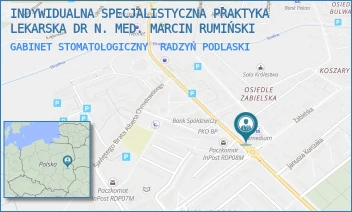 GABINET STOMATOLOGICZNY - INDYWIDUALNA SPECJALISTYCZNA PRAKTYKA LEKARSKA DR N. MED. MARCIN RUMIŃSKI - STEFANA KARDYNAŁA WYSZYŃSKIEGO 17/6A,  RADZYŃ PODLASKI