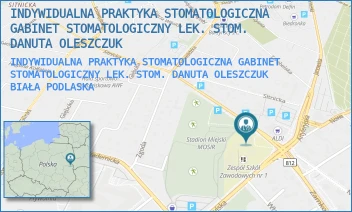 INDYWIDUALNA PRAKTYKA STOMATOLOGICZNA GABINET STOMATOLOGICZNY LEK. STOM. DANUTA OLESZCZUK - INDYWIDUALNA PRAKTYKA STOMATOLOGICZNA GABINET STOMATOLOGICZNY LEK. STOM. DANUTA OLESZCZUK - PIŁSUDSKIEGO 36,  BIAŁA PODLASKA