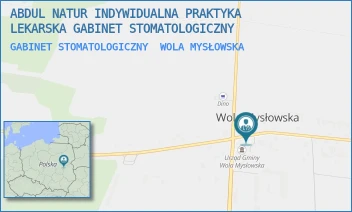 GABINET STOMATOLOGICZNY - ABDUL NATUR INDYWIDUALNA PRAKTYKA LEKARSKA GABINET STOMATOLOGICZNY - 57,  WOLA MYSŁOWSKA