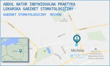GABINET STOMATOLOGICZNY - ABDUL NATUR INDYWIDUALNA PRAKTYKA LEKARSKA GABINET STOMATOLOGICZNY - TYSIĄCLECIA 1,  MICHÓW