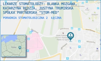PORADNIA STOMATOLOGICZNA 2 - LEKARZE STOMATOLODZY: BLANKA MOZGAWA, KATARZYNA RĘDZIA, JUSTYNA TRUMIŃSKA SPÓŁKA PARTNERSKA "STOM-MED" - JAŚMINOWA 4,  ŁĘCZNA