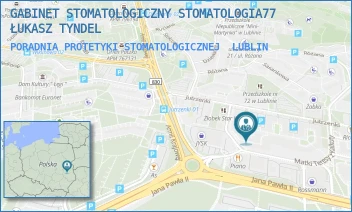 PORADNIA PROTETYKI STOMATOLOGICZNEJ - GABINET STOMATOLOGICZNY STOMATOLOGIA77 ŁUKASZ TYNDEL - JUTRZENKI 16/150A,  LUBLIN