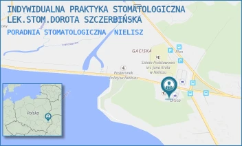 PORADNIA STOMATOLOGICZNA - INDYWIDUALNA PRAKTYKA STOMATOLOGICZNA  LEK.STOM.DOROTA SZCZERBIŃSKA - NIELISZ 279,  NIELISZ