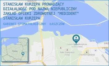 GABINET STOMATOLOGICZNY - STANISŁAW KURZĘPA PROWADZĄCY DZIAŁALNOŚĆ POD NAZWĄ NIEPUBLICZNY ZAKŁAD OPIEKI ZDROWOTNEJ "MEDIDENT" STANISŁAW KURZĘPA - CHOPINA 8,  ŁASZCZÓW