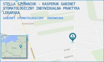 GABINET STOMATOLOGICZNY - STELLA SZYMANIUK - KASPERUK GABINET STOMATOLOGICZNY INDYWIDUALNA PRAKTYKA LEKARSKA - AMELIN 15,  RAKOWISKA